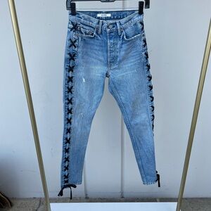 Grlfrnd lace up jeans size 23